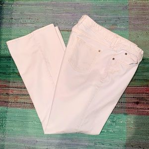 Eddie Bauer off white boot cut jeans